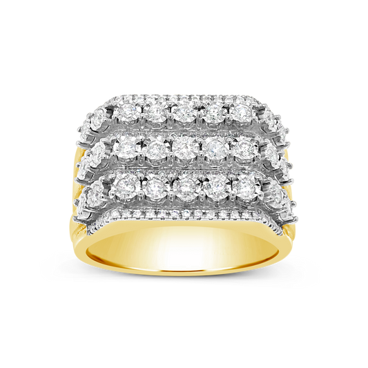 Diamond Ring 1 CTW Round Cut 10K Yellow Gold