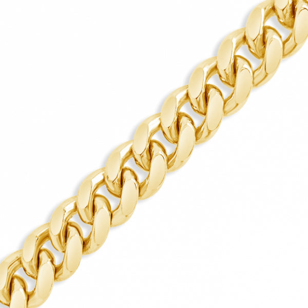 10K Solid Yellow Gold Miami Cuban 20" Chain