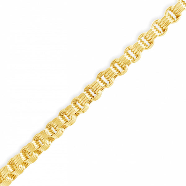 10K Yellow Gold Byzantine Turkish Link 22" Necklace