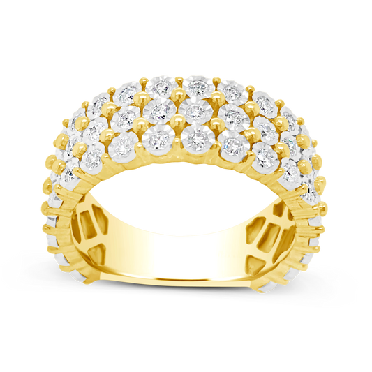 Diamond Ring 1 CTW Round Cut 10K Yellow Gold