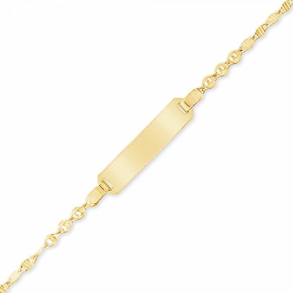 10K Yellow Gold Baby & Toddler Fancy ID Bracelet