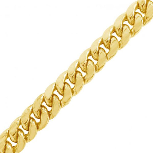 10K Yellow Gold Hollow  Miami Cuban 22" Chain