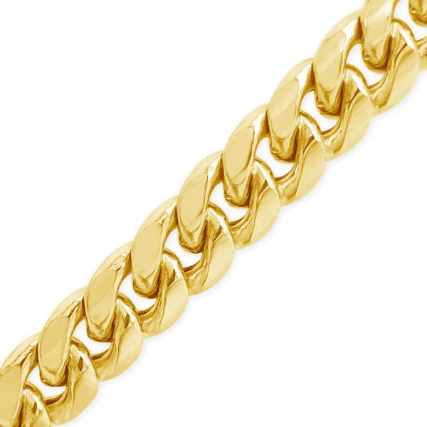 10K Yellow Gold Hollow Miami Cuban 22" Chain