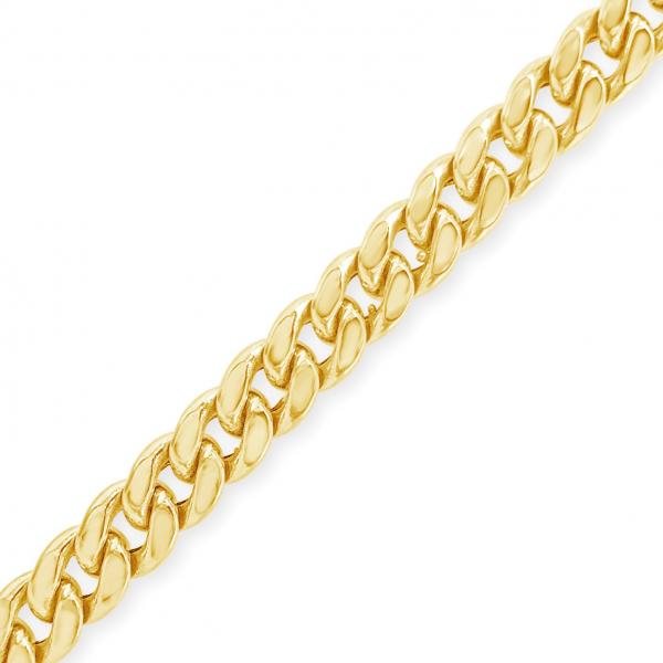 10K Yellow Gold Hollow Miami Cuban 22" Chain