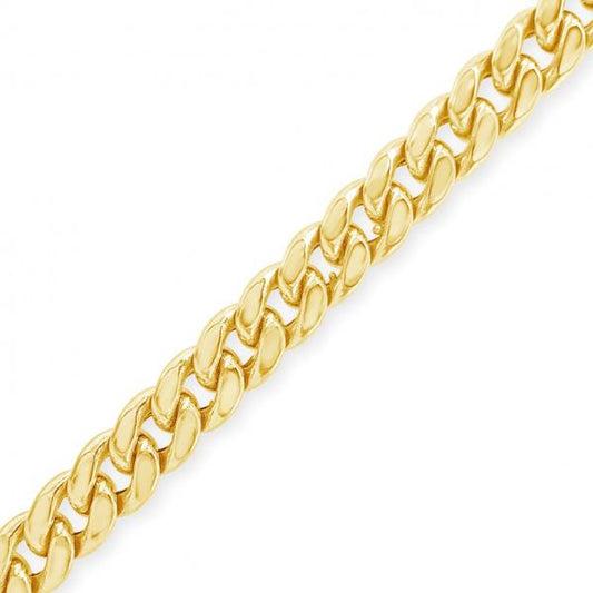 10K Yellow Gold Hollow Miami Cuban 22" Chain