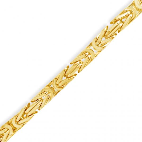 10K Solid Yellow Gold Byzantine Chain