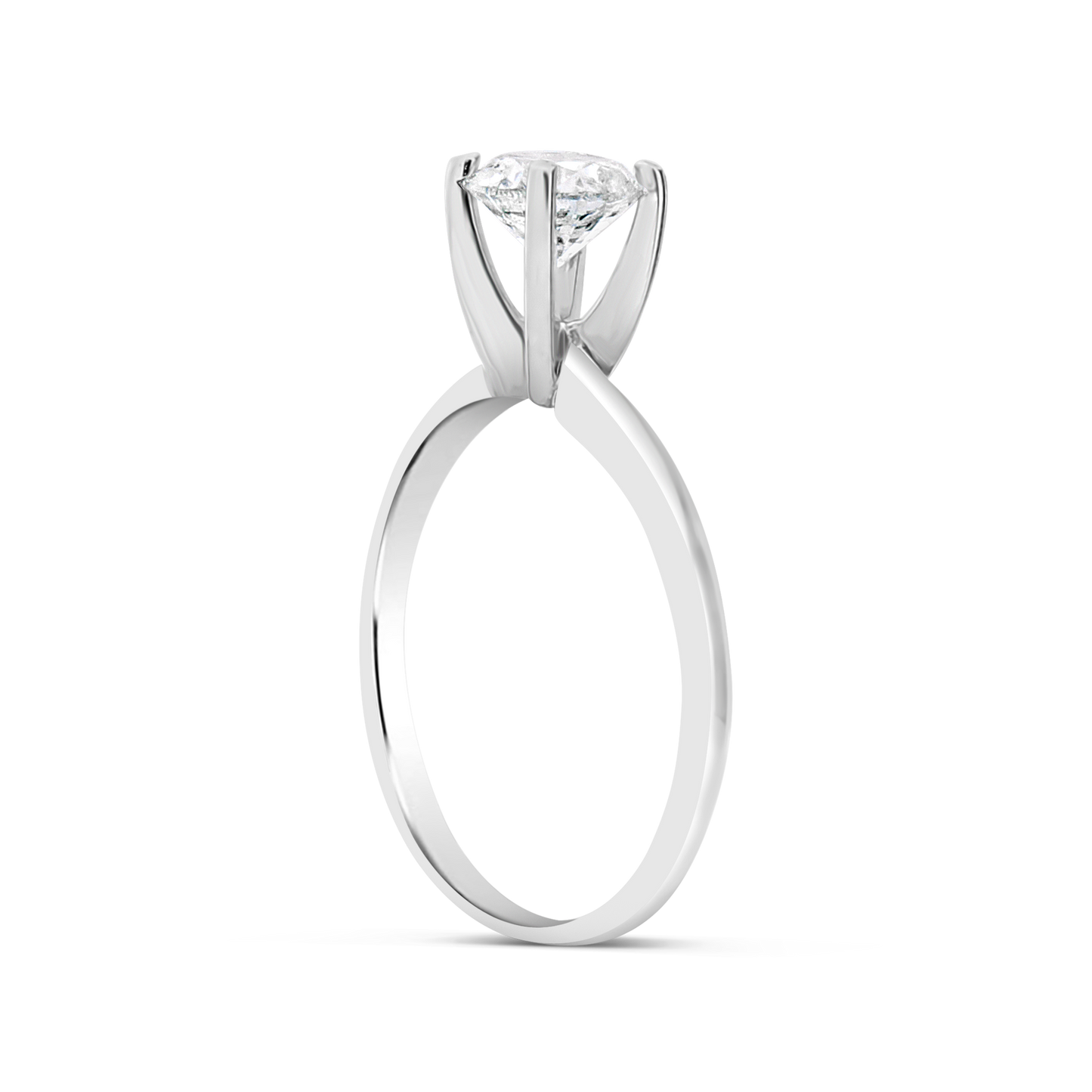 Diamond Engagement Ring .75 CTW Round Cut 14K White Gold