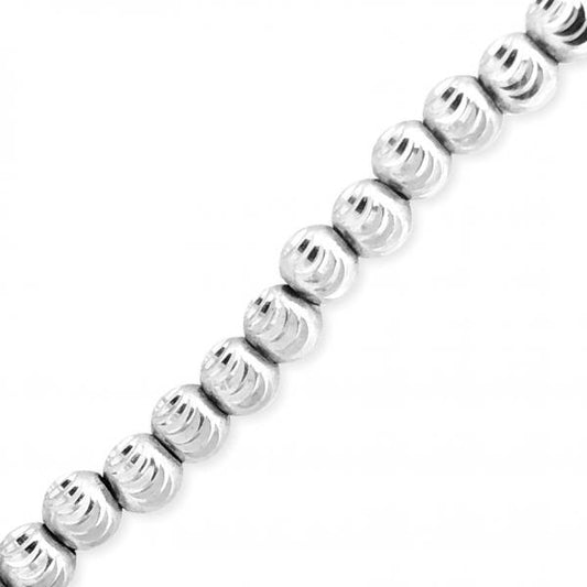 10K Solid Yellow Gold Moon Cut Chain