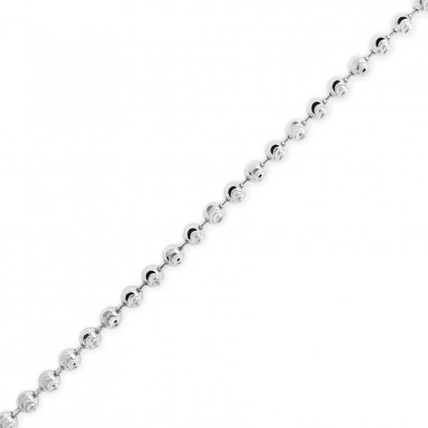 10K Solid Yellow Gold Moon Cut Chain