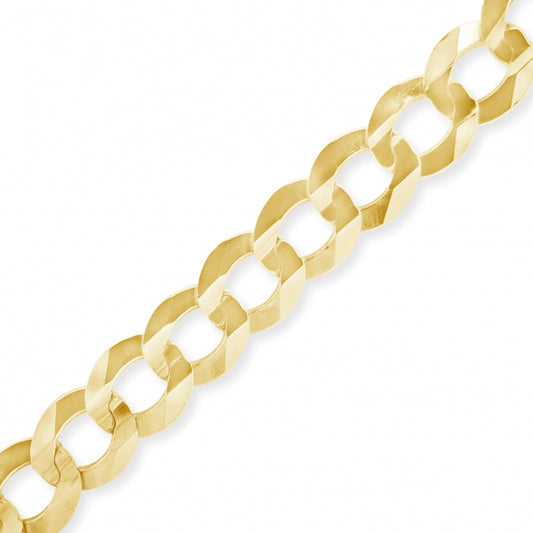 10K Yellow Gold Solid  Cuban Link 22" Chain