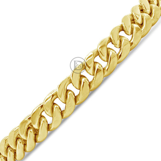 10K Yellow Gold Hollow Miami Cuban Bracelet