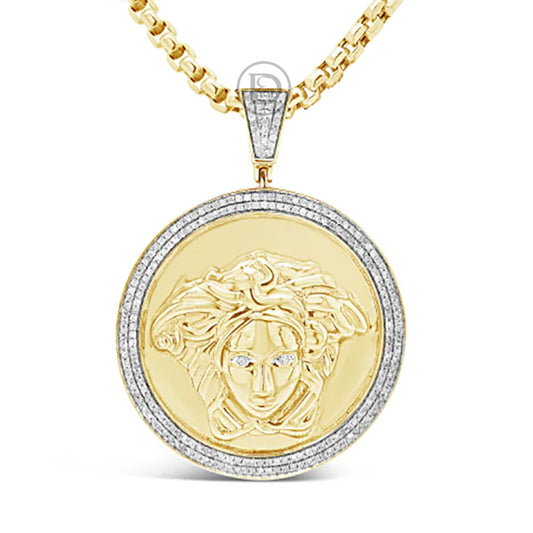 Diamond Pendant 1 CTW Round Cut 10K Yellow Gold