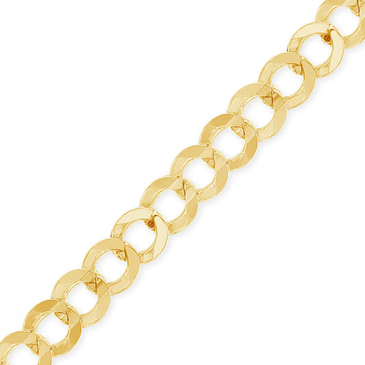 10K Yellow Gold Hollow  Cuban Link 22" Chain