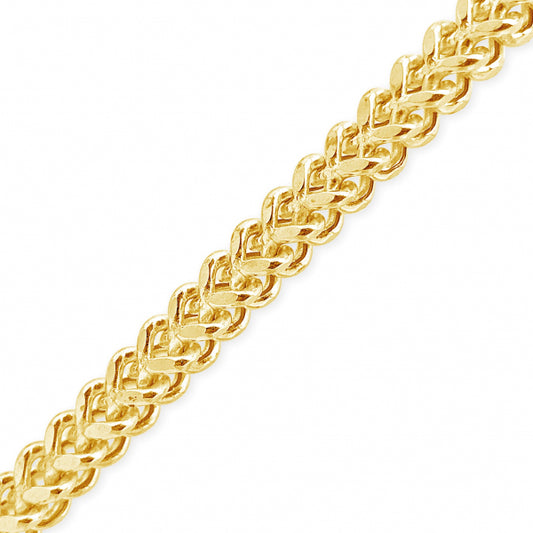 10K Yellow Gold Semi Solid  Franco Link 22" Chain