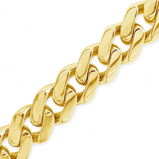 10K Yellow Gold Hollow  Miami Cuban Link Chain