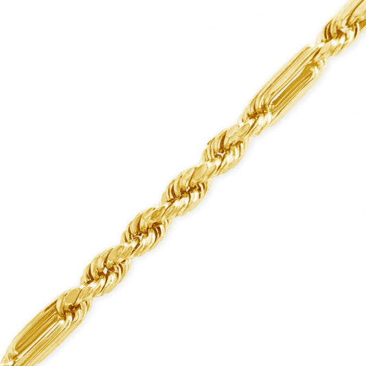 10K Yellow Gold Hollow  Milano 22" Chain w/ Diamond Cuts