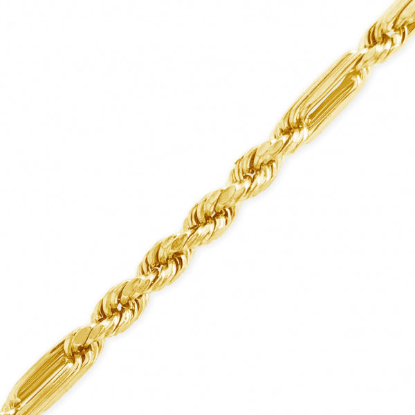10K Yellow Gold Hollow Milano 22" Chain w/ Diamond Cuts