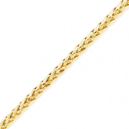 10K Yellow Gold  Palm Wheat Link 22" Chain