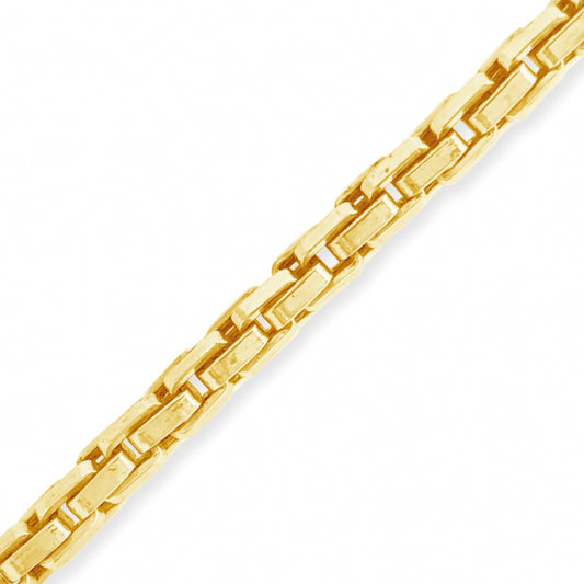 10K Yellow Gold  Puffed Box Link 22" Chain