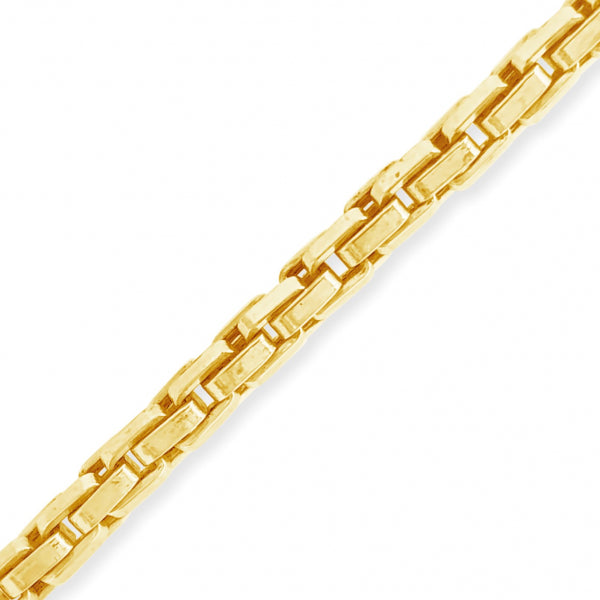 10K Yellow Gold Puffed Box Link 22" Chain