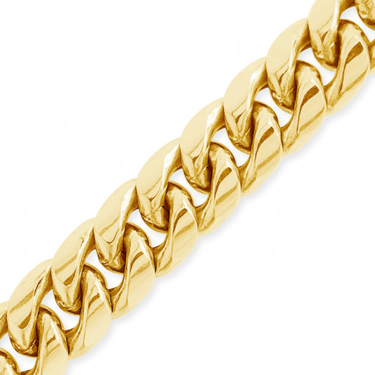 10K Yellow Gold  Hollow Miami Cuban 22" Chain