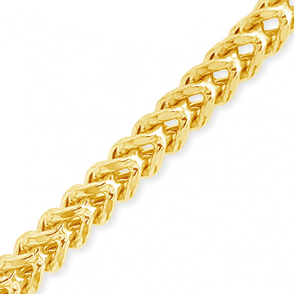 10K Semi Solid Yellow Gold Franco Chain
