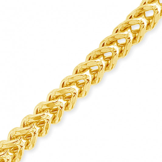 10K Semi Solid Yellow Gold Franco Chain