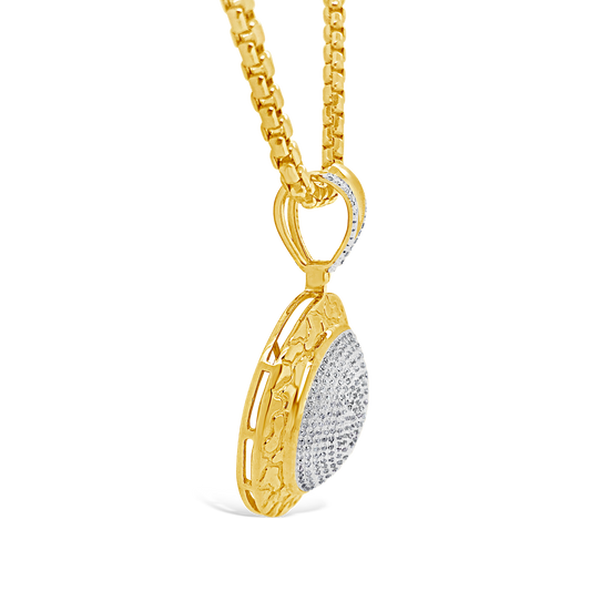 Diamond Pendant 1.25 CTW Round Cut 10K Yellow Gold