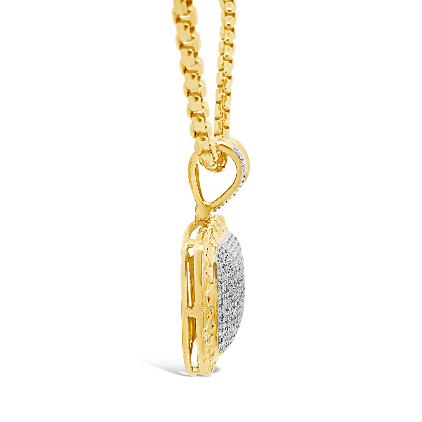 Diamond Pendant .85 CTW Round Cut 10K Yellow Gold