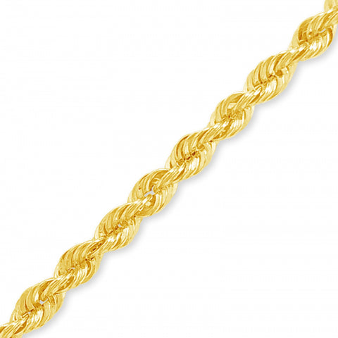 10K Yellow Gold Hollow  Murray Design 18" Rope Chain w/ Diamond Cuts