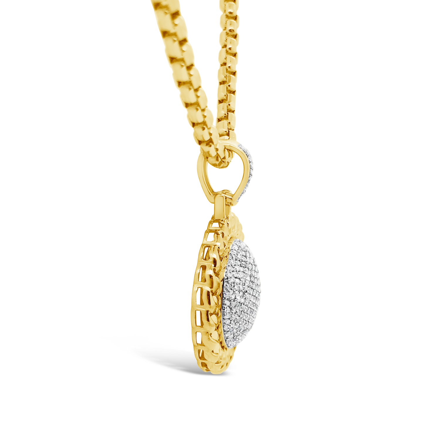 Diamond Pendant .75 CTW Round Cut 10K Yellow Gold