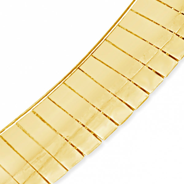 10K Yellow Gold Reversable Omega 16" Chain