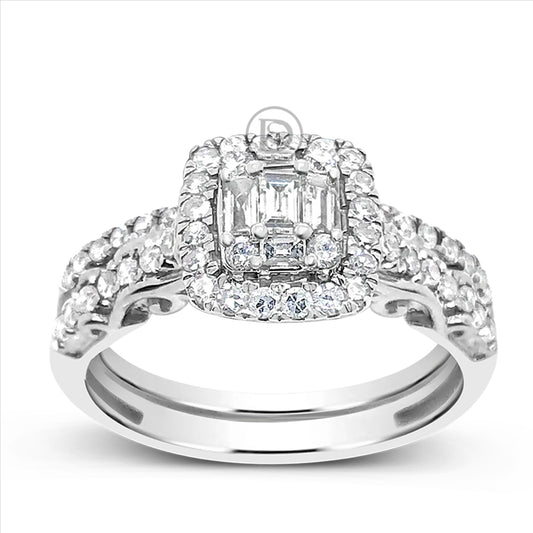 14K White Gold .52 CTW Round Cut Diamond Band