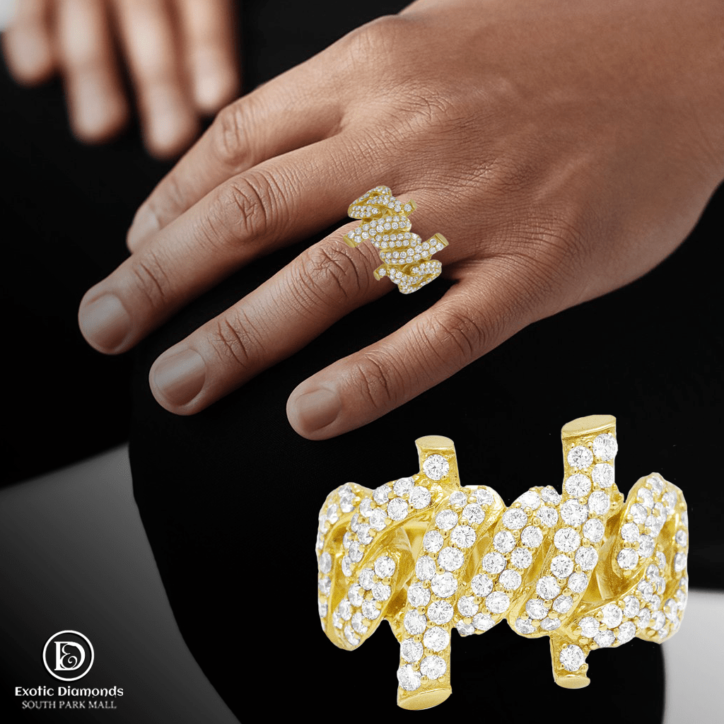 10K Yellow Gold Men's Ring With 2.47CT Diamonds