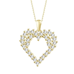 LADIES PENDANT 1/4 CT ROUND DIAMOND 10K YELLOW GOLD (CHAIN NOT INCLUDED)