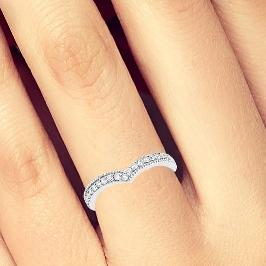 Diamond Band .25 CTW Round Cut 14K White Gold