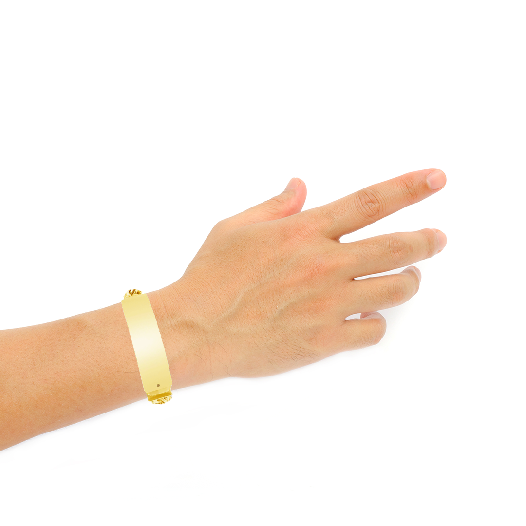10k Yellow Gold Chino Link ID Bracelet