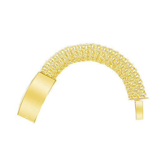 10K Yellow Gold Chino Link ID bracelet
