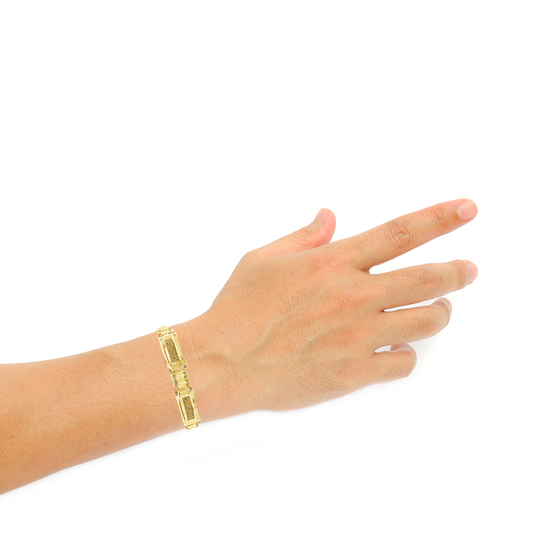 10K Solid Yellow Gold 1.75CT tw Round Cut Custom Yellow Diamond Bracelet