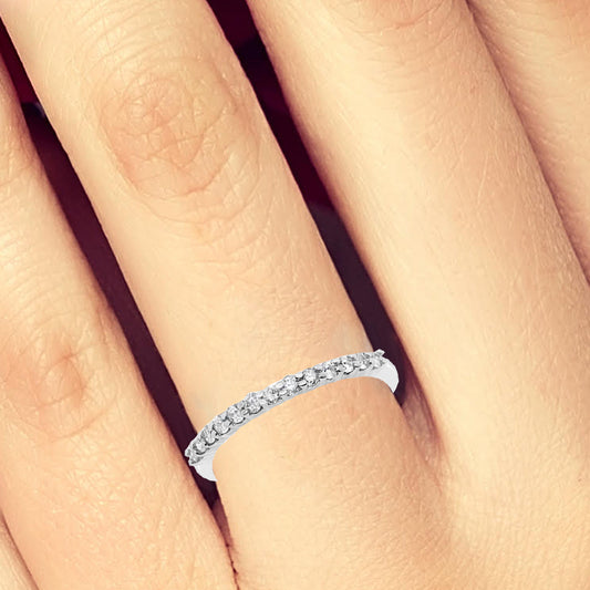 Diamond Band .25 CTW Round Cut 10K White Gold