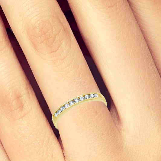 Diamond Band .20 CTW Round Cut 14K Yellow Gold