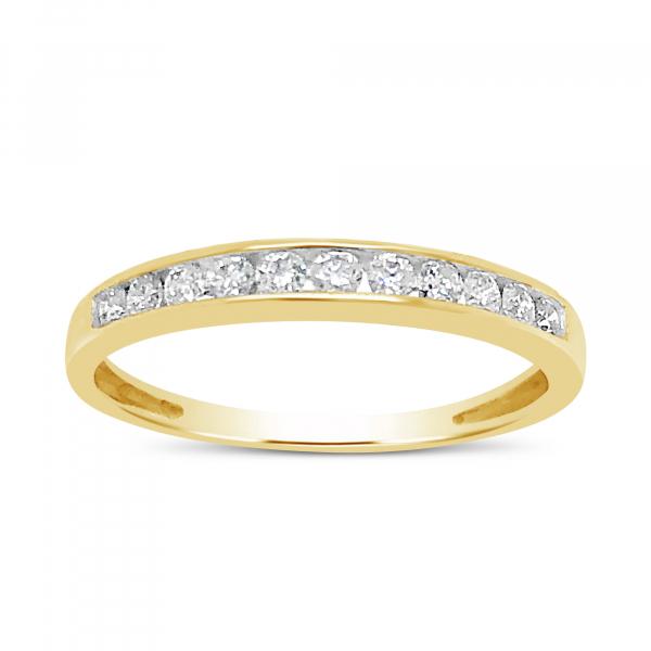 Diamond Band .25 CTW Round Cut 10K Yellow Gold Band