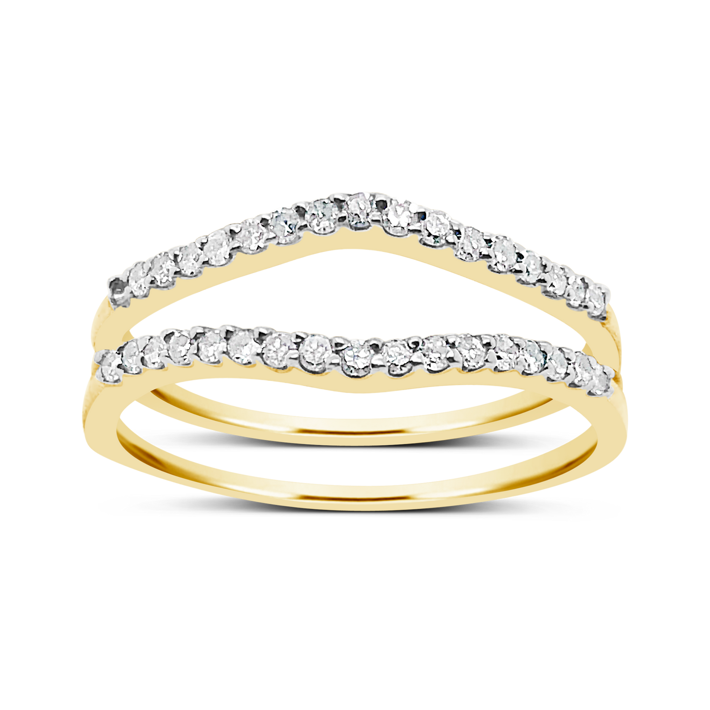 .25CT tw Round Cut 14K Yellow Gold Ring Jacket