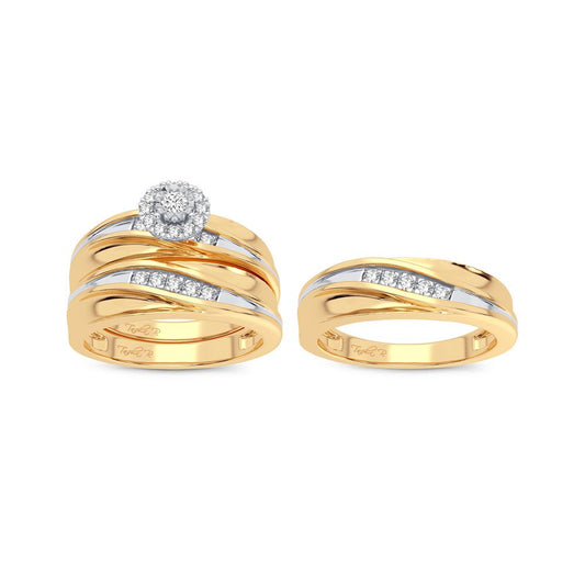 14K 0.20CT Diamond Trio Set