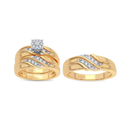 14K 0.20CT Diamond Trio Set