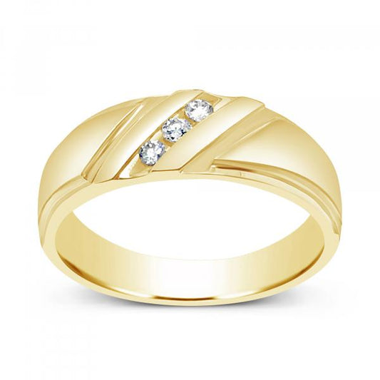 Diamond Ring .10 CTW Round Cut 14K Yellow Gold
