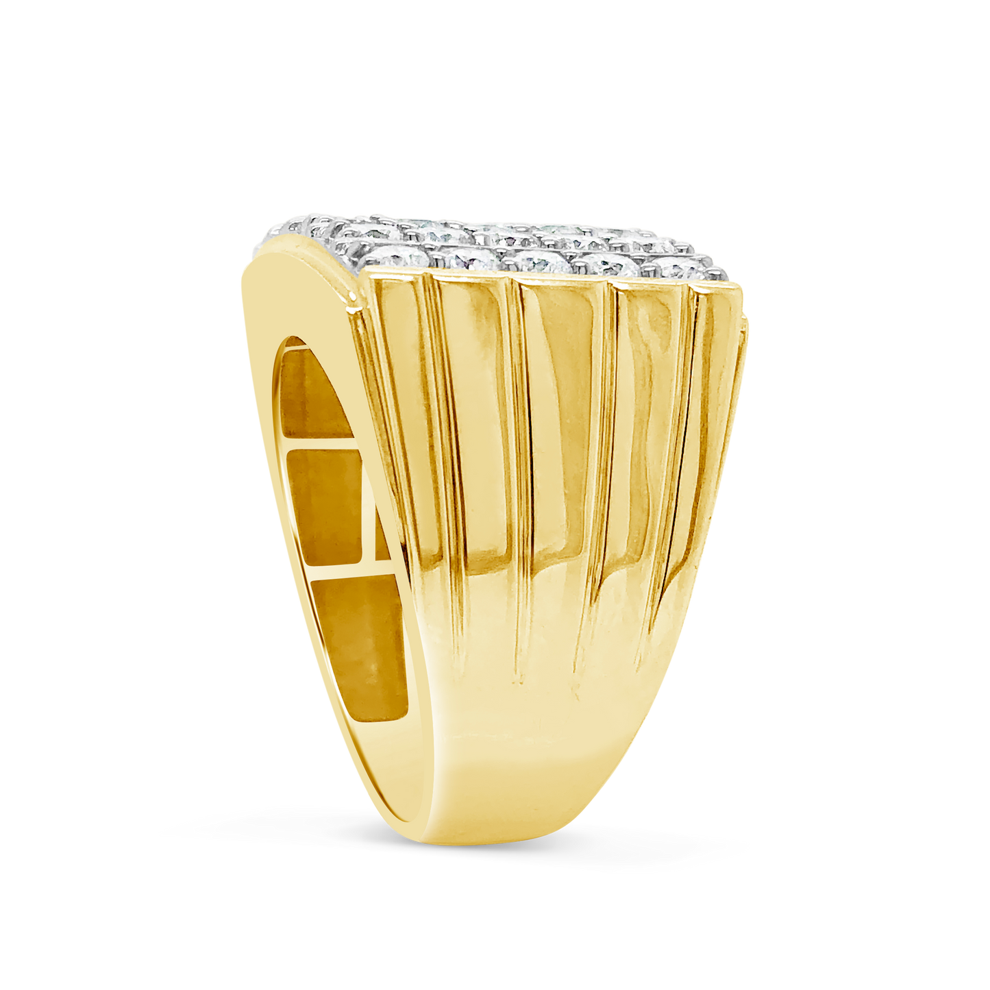 Diamond Ring 2 CTW Round Cut 10K Yellow Gold