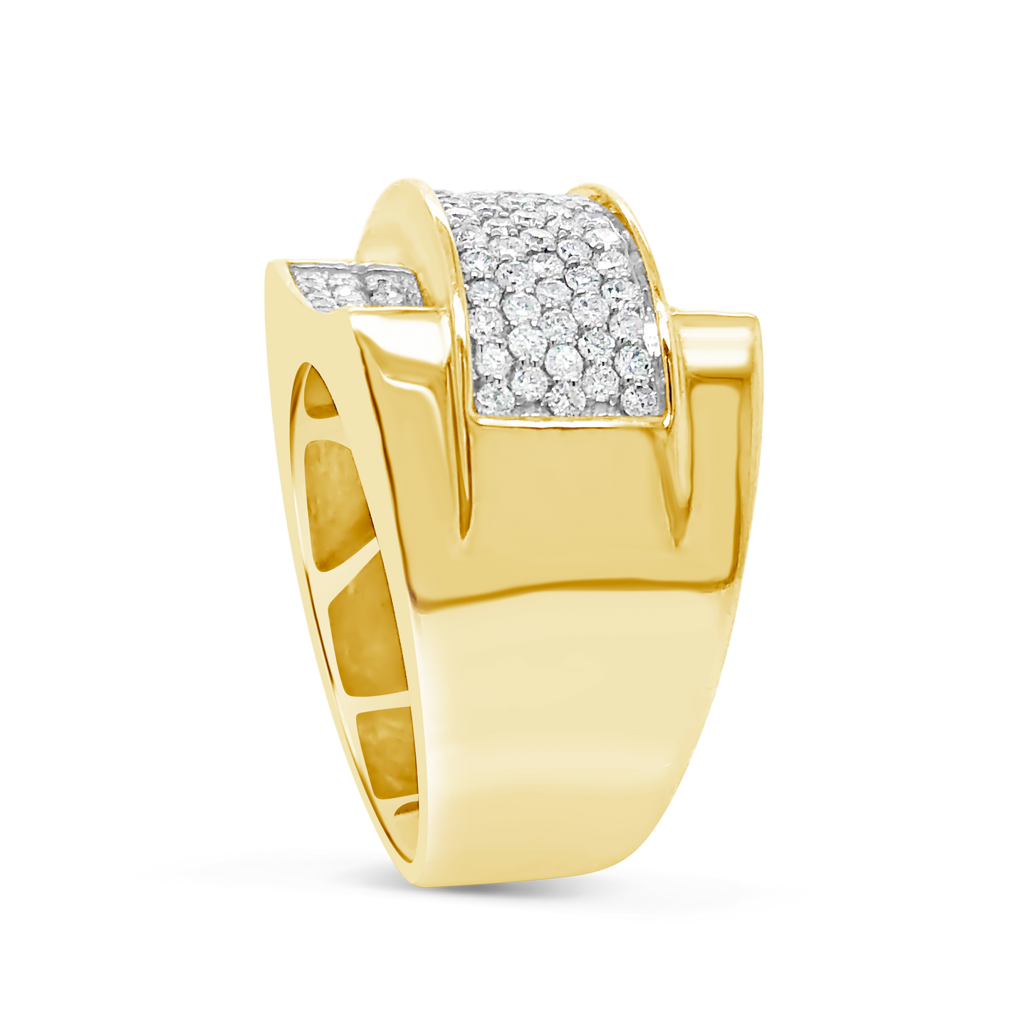Diamond Ring 1.50 CTW Round Cut 10K Yellow Gold