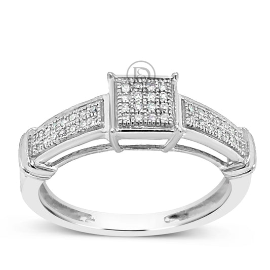 Diamond Promise Ring .12 CTW 10K White Gold