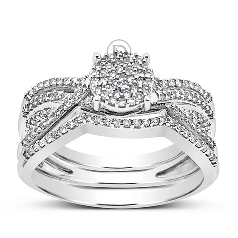 Diamond Engagement Ring .33 CTW Round Cut 10K White Gold